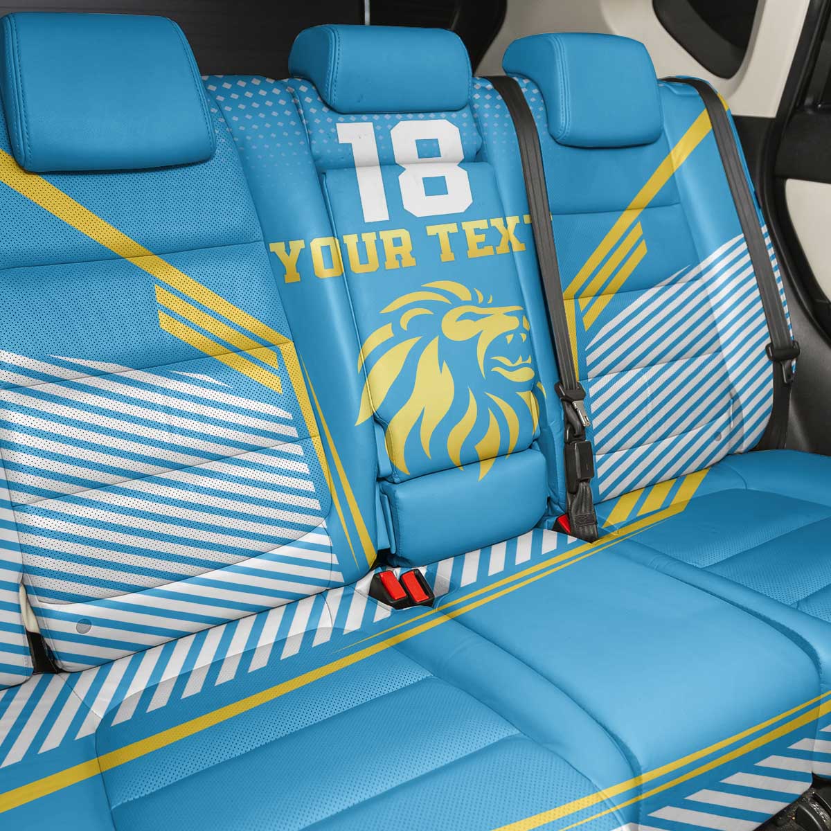 Custom Saint Lucia Kings Cricket Back Car Seat Cover Beinspired Go Champion - Wonder Print Shop