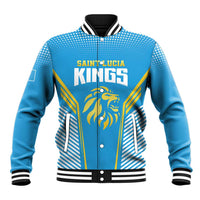 Custom Saint Lucia Kings Cricket Baseball Jacket Beinspired Go Champion - Wonder Print Shop