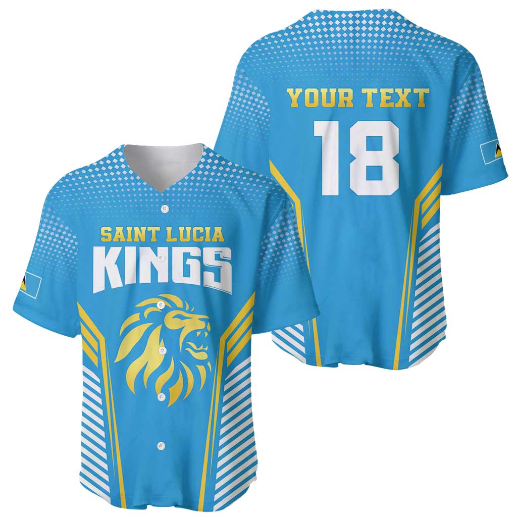 Custom Saint Lucia Kings Cricket Baseball Jersey Beinspired Go Champion - Wonder Print Shop
