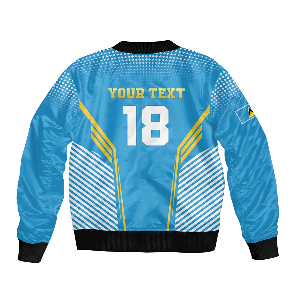Custom Saint Lucia Kings Cricket Bomber Jacket Beinspired Go Champion - Wonder Print Shop