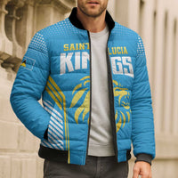 Custom Saint Lucia Kings Cricket Bomber Puffer Jacket Beinspired Go Champion - Wonder Print Shop