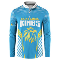 Custom Saint Lucia Kings Cricket Button Sweatshirt Beinspired Go Champion - Wonder Print Shop