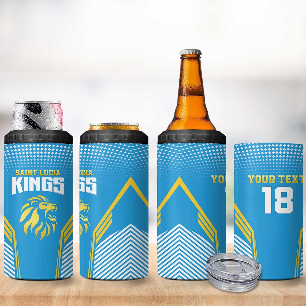 Custom Saint Lucia Kings Cricket 4 in 1 Can Cooler Tumbler Beinspired Go Champion - Wonder Print Shop