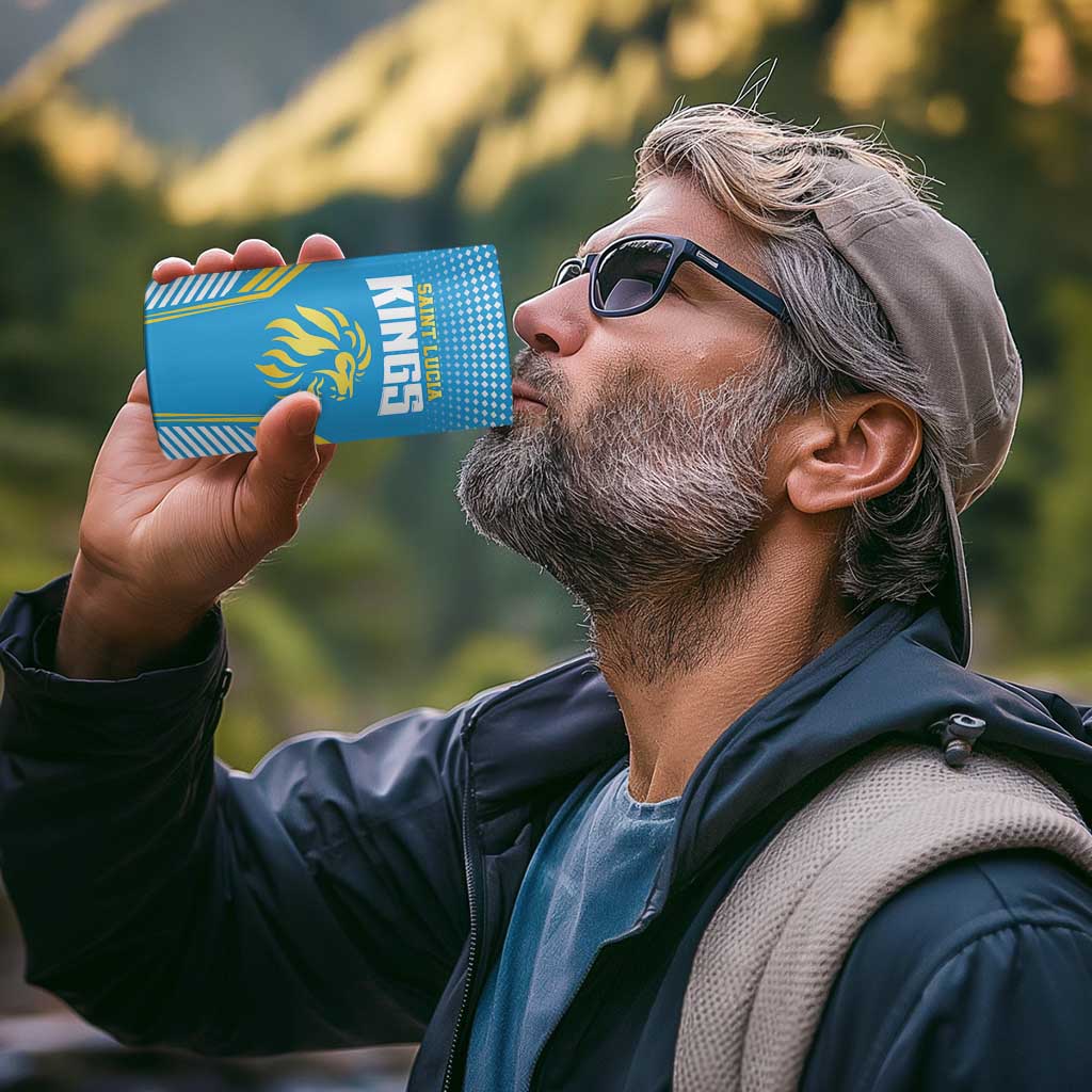 Custom Saint Lucia Kings Cricket 4 in 1 Can Cooler Tumbler Beinspired Go Champion - Wonder Print Shop