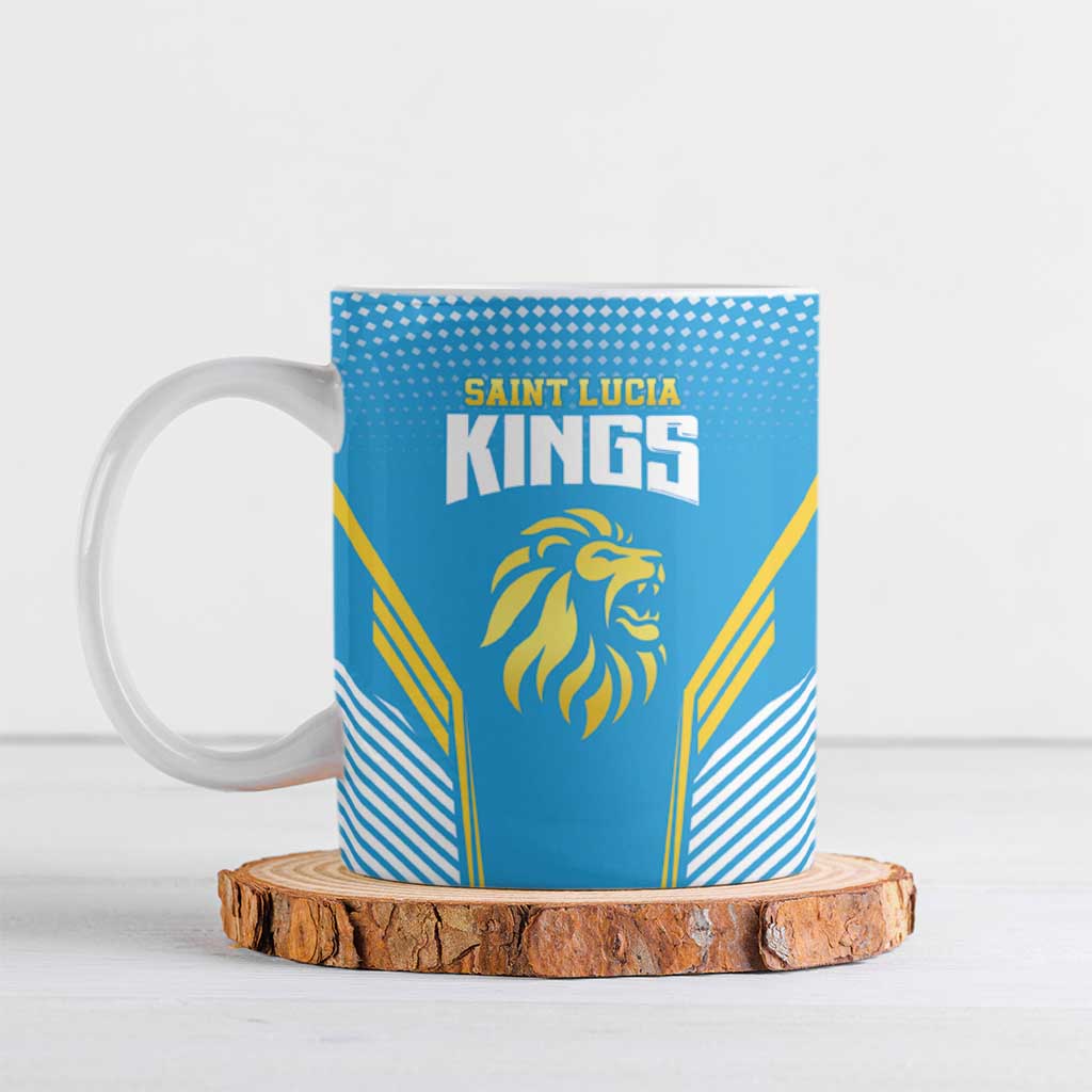 Custom Saint Lucia Kings Cricket Ceramic Mug Beinspired Go Champion - Wonder Print Shop