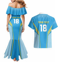 Custom Saint Lucia Kings Cricket Couples Matching Mermaid Dress and Hawaiian Shirt Beinspired Go Champion - Wonder Print Shop