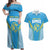Custom Saint Lucia Kings Cricket Couples Matching Off Shoulder Maxi Dress and Hawaiian Shirt Beinspired Go Champion - Wonder Print Shop