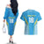Custom Saint Lucia Kings Cricket Couples Matching Off The Shoulder Long Sleeve Dress and Hawaiian Shirt Beinspired Go Champion - Wonder Print Shop