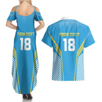 Custom Saint Lucia Kings Cricket Couples Matching Summer Maxi Dress and Hawaiian Shirt Beinspired Go Champion - Wonder Print Shop