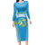 Custom Saint Lucia Kings Cricket Family Matching Long Sleeve Bodycon Dress and Hawaiian Shirt Beinspired Go Champion - Wonder Print Shop