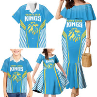 Custom Saint Lucia Kings Cricket Family Matching Mermaid Dress and Hawaiian Shirt Beinspired Go Champion - Wonder Print Shop