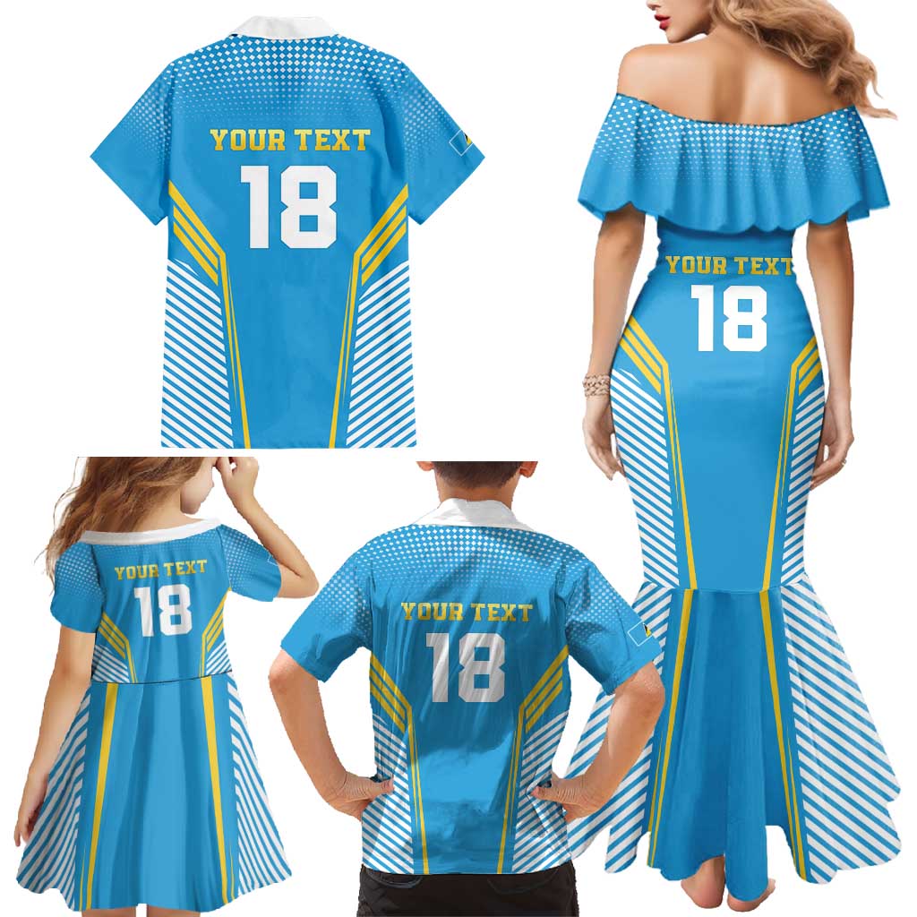 Custom Saint Lucia Kings Cricket Family Matching Mermaid Dress and Hawaiian Shirt Beinspired Go Champion - Wonder Print Shop