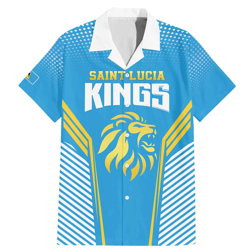 Custom Saint Lucia Kings Cricket Family Matching Mermaid Dress and Hawaiian Shirt Beinspired Go Champion - Wonder Print Shop