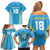 Custom Saint Lucia Kings Cricket Family Matching Off Shoulder Short Dress and Hawaiian Shirt Beinspired Go Champion - Wonder Print Shop