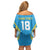 Custom Saint Lucia Kings Cricket Family Matching Off Shoulder Short Dress and Hawaiian Shirt Beinspired Go Champion - Wonder Print Shop
