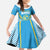 Custom Saint Lucia Kings Cricket Family Matching Short Sleeve Bodycon Dress and Hawaiian Shirt Beinspired Go Champion - Wonder Print Shop