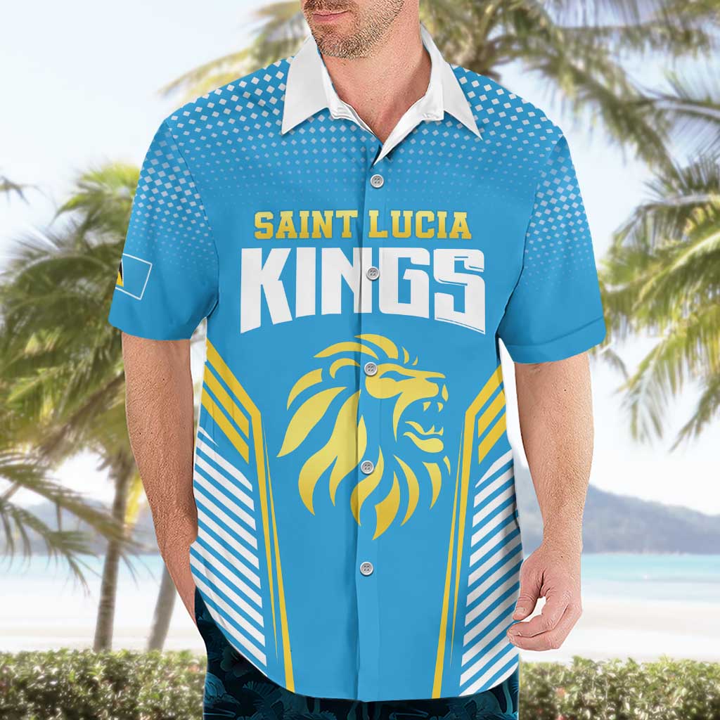 Custom Saint Lucia Kings Cricket Hawaiian Shirt Beinspired Go Champion - Wonder Print Shop