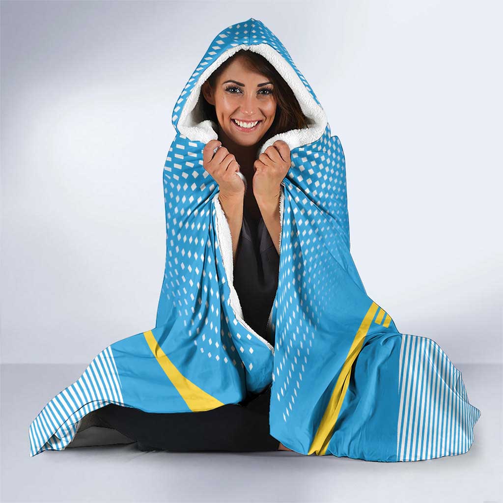 Custom Saint Lucia Kings Cricket Hooded Blanket Beinspired Go Champion - Wonder Print Shop