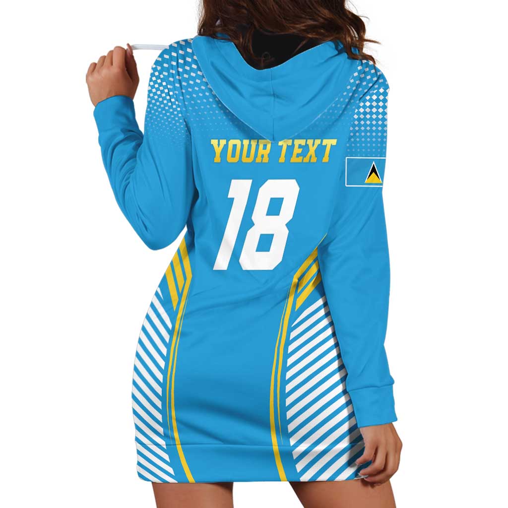 Custom Saint Lucia Kings Cricket Hoodie Dress Beinspired Go Champion - Wonder Print Shop