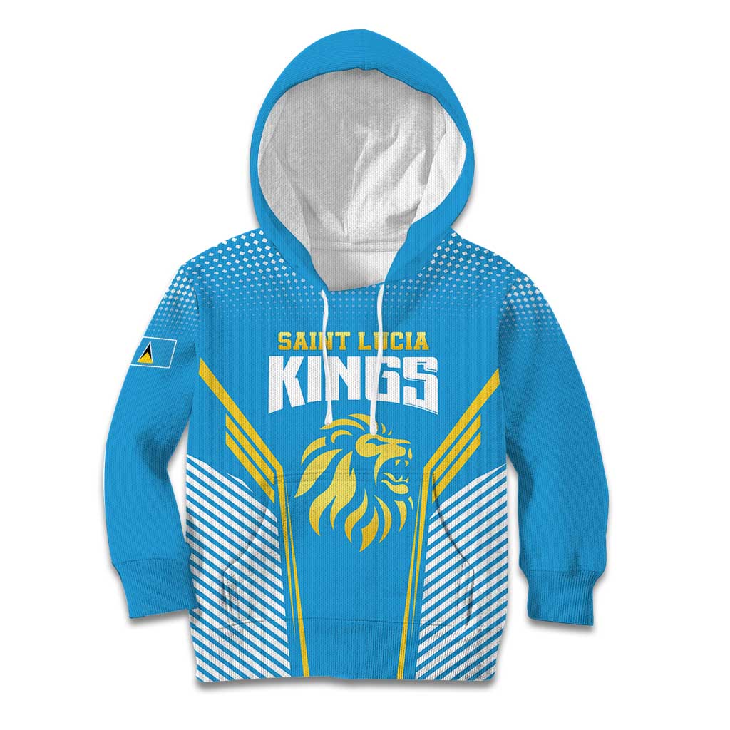 Custom Saint Lucia Kings Cricket Kid Hoodie Beinspired Go Champion - Wonder Print Shop