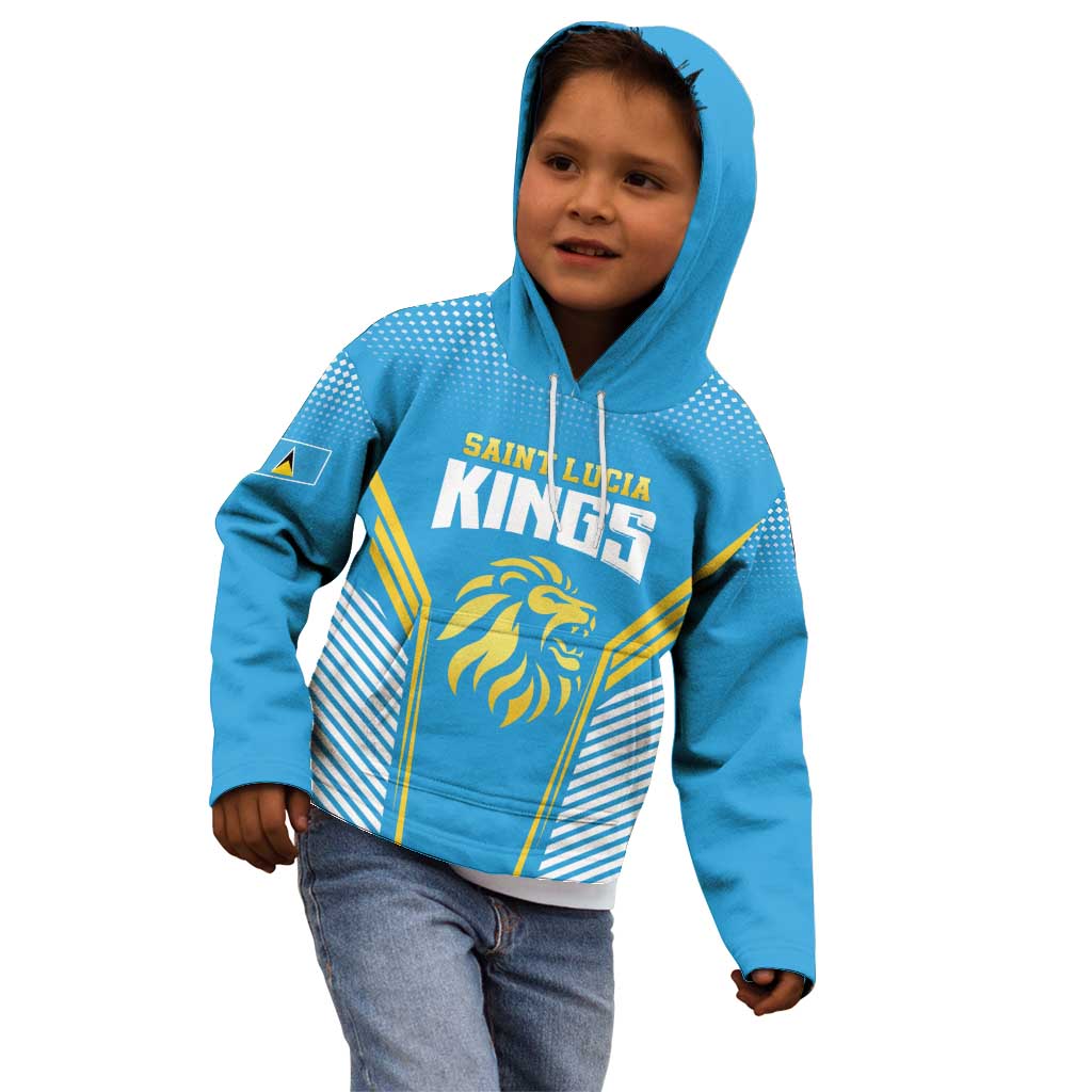 Custom Saint Lucia Kings Cricket Kid Hoodie Beinspired Go Champion - Wonder Print Shop