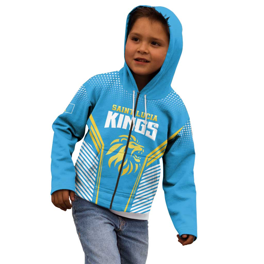 Custom Saint Lucia Kings Cricket Kid Hoodie Beinspired Go Champion - Wonder Print Shop