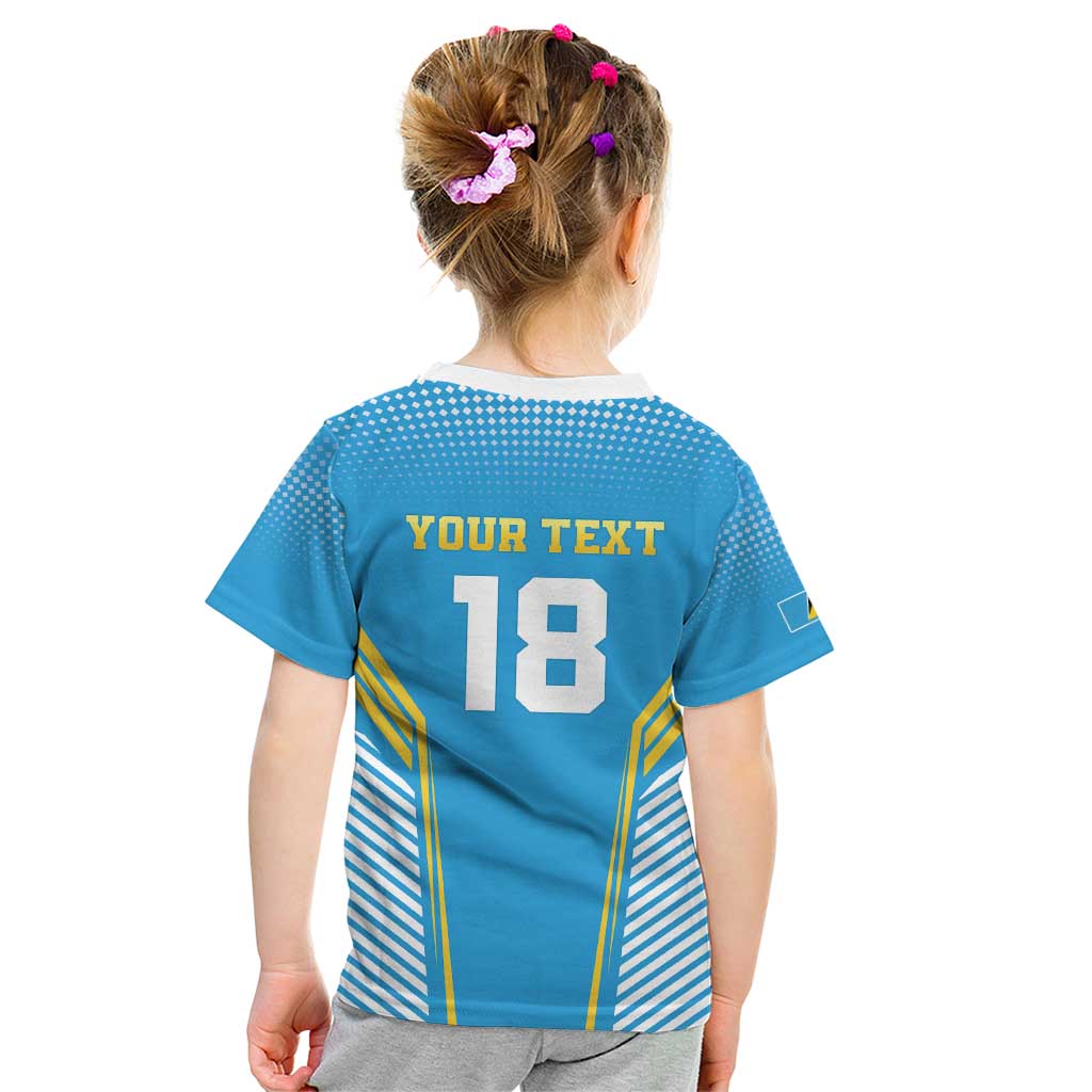 Custom Saint Lucia Kings Cricket Kid T Shirt Beinspired Go Champion - Wonder Print Shop