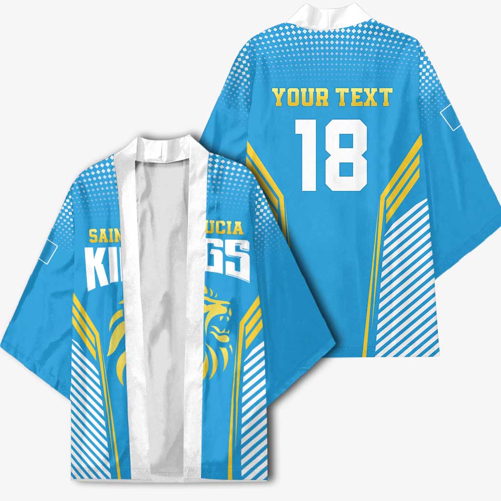 Custom Saint Lucia Kings Cricket Kimono Beinspired Go Champion - Wonder Print Shop