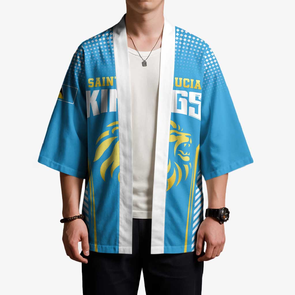 Custom Saint Lucia Kings Cricket Kimono Beinspired Go Champion - Wonder Print Shop