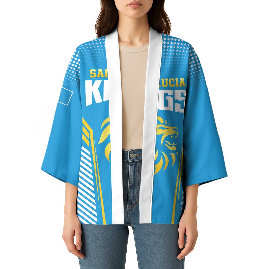 Custom Saint Lucia Kings Cricket Kimono Beinspired Go Champion - Wonder Print Shop