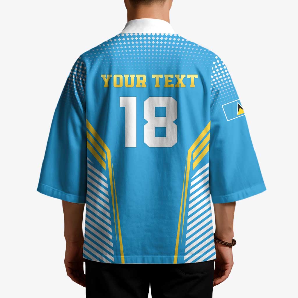 Custom Saint Lucia Kings Cricket Kimono Beinspired Go Champion - Wonder Print Shop