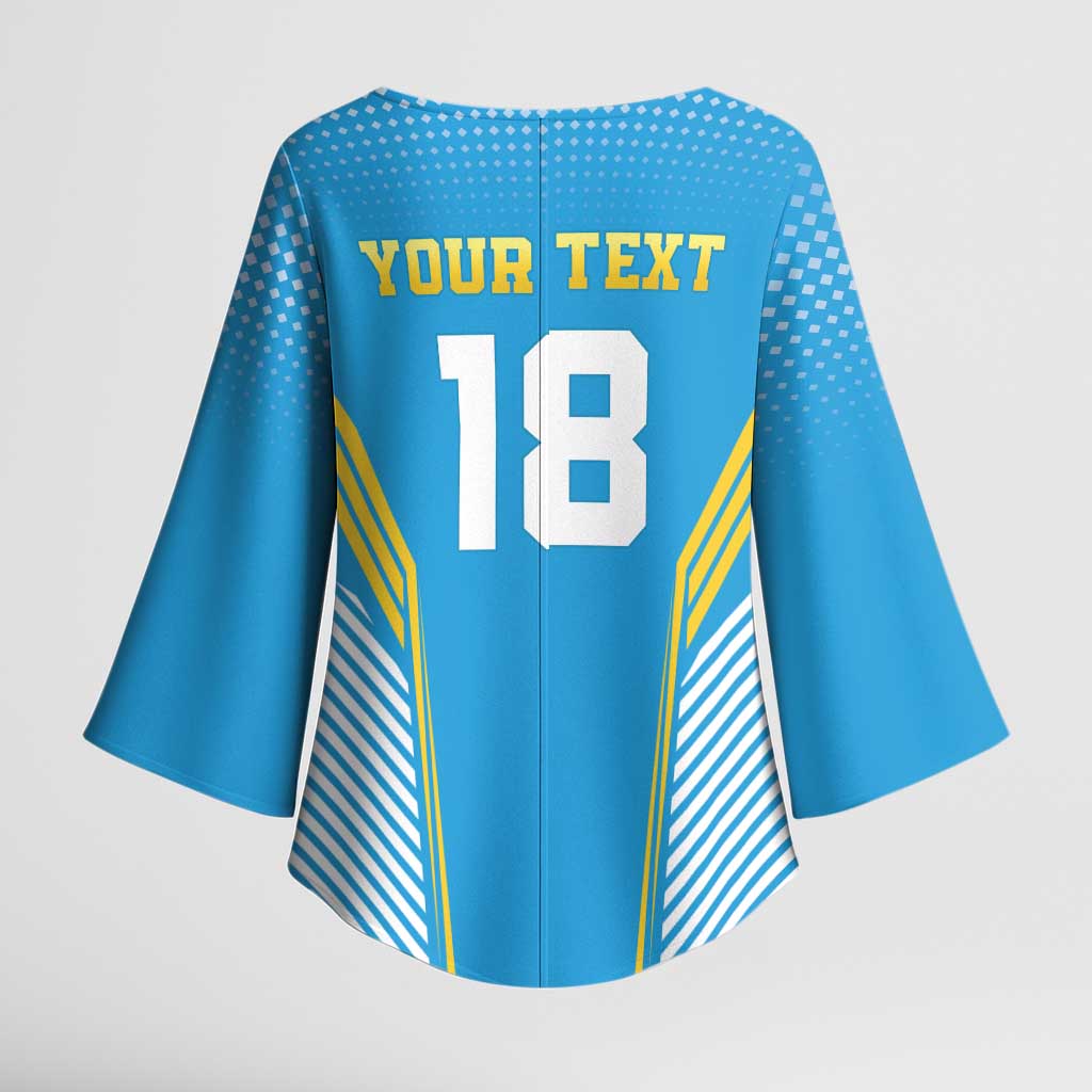 Custom Saint Lucia Kings Cricket Kimono Sleeve Blouse Beinspired Go Champion - Wonder Print Shop