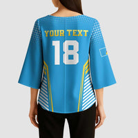 Custom Saint Lucia Kings Cricket Kimono Sleeve Blouse Beinspired Go Champion - Wonder Print Shop