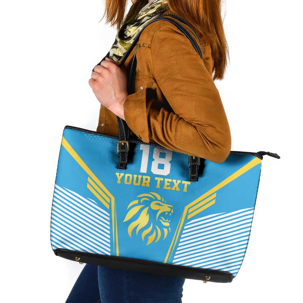 Custom Saint Lucia Kings Cricket Leather Tote Bag Beinspired Go Champion - Wonder Print Shop