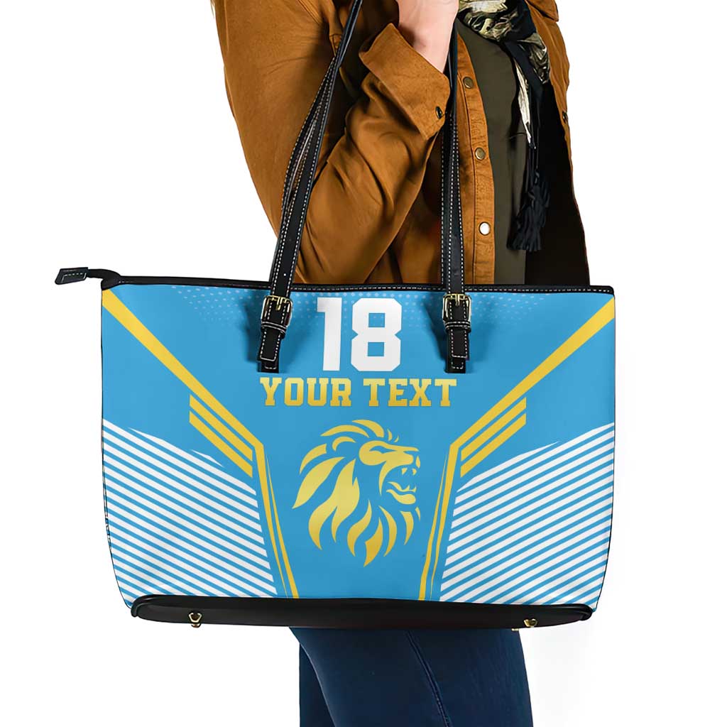 Custom Saint Lucia Kings Cricket Leather Tote Bag Beinspired Go Champion - Wonder Print Shop