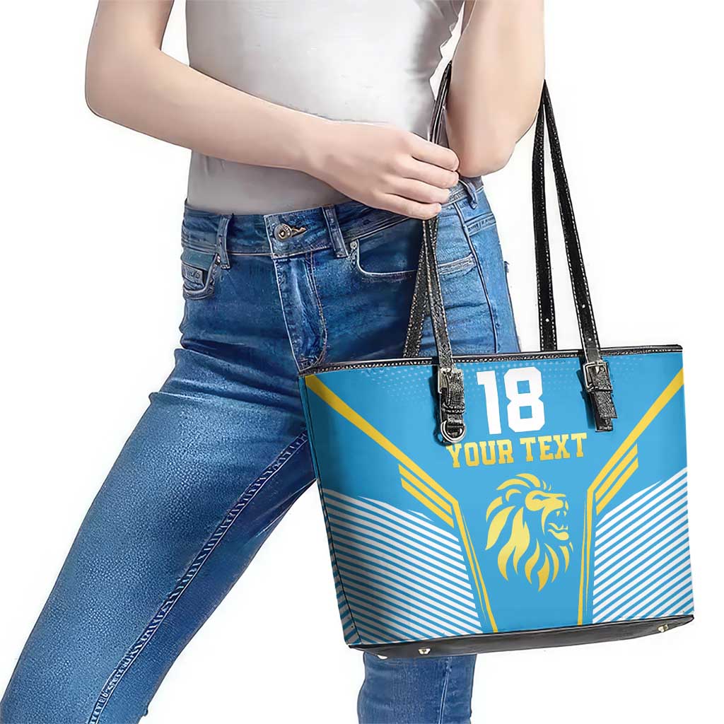 Custom Saint Lucia Kings Cricket Leather Tote Bag Beinspired Go Champion - Wonder Print Shop
