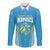 Custom Saint Lucia Kings Cricket Long Sleeve Button Shirt Beinspired Go Champion - Wonder Print Shop