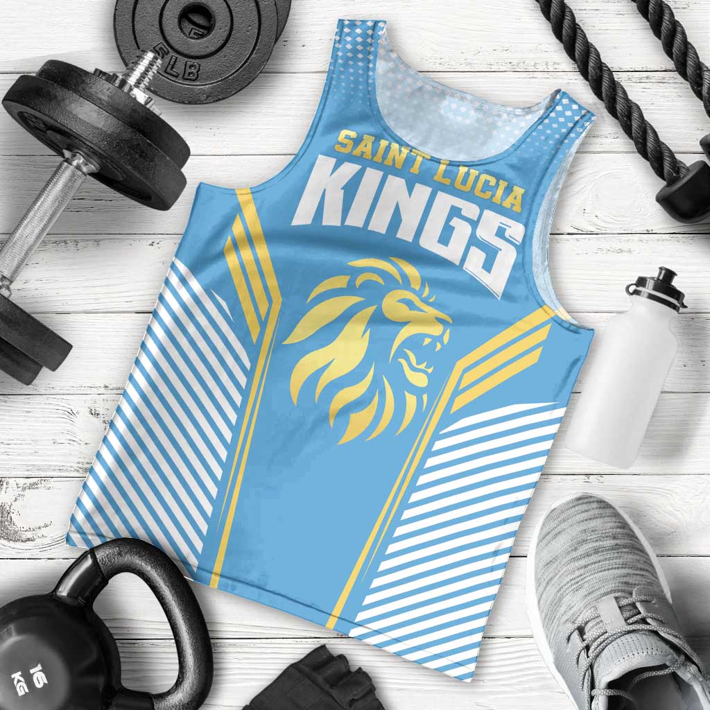 Custom Saint Lucia Kings Cricket Men Tank Top Beinspired Go Champion - Wonder Print Shop