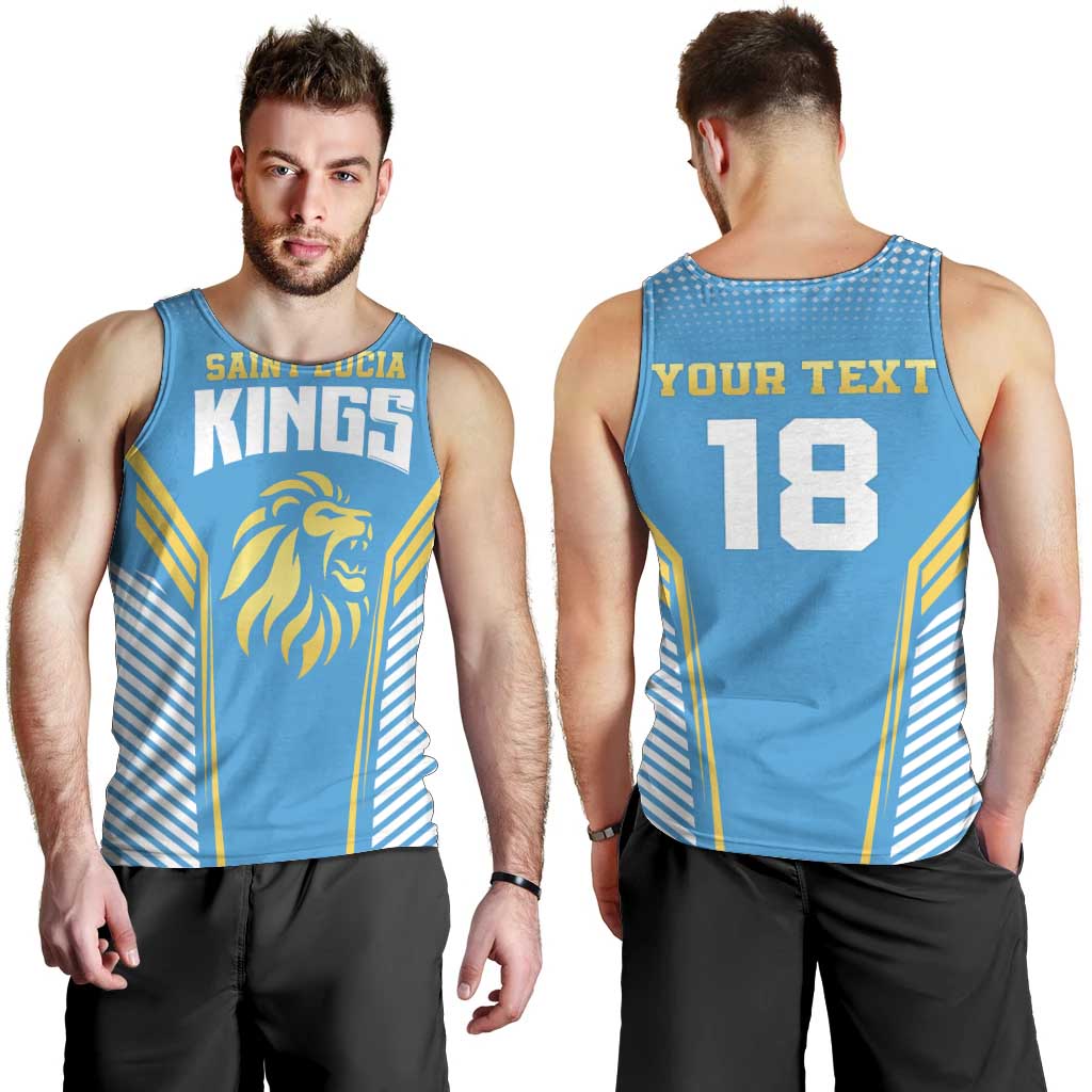 Custom Saint Lucia Kings Cricket Men Tank Top Beinspired Go Champion - Wonder Print Shop