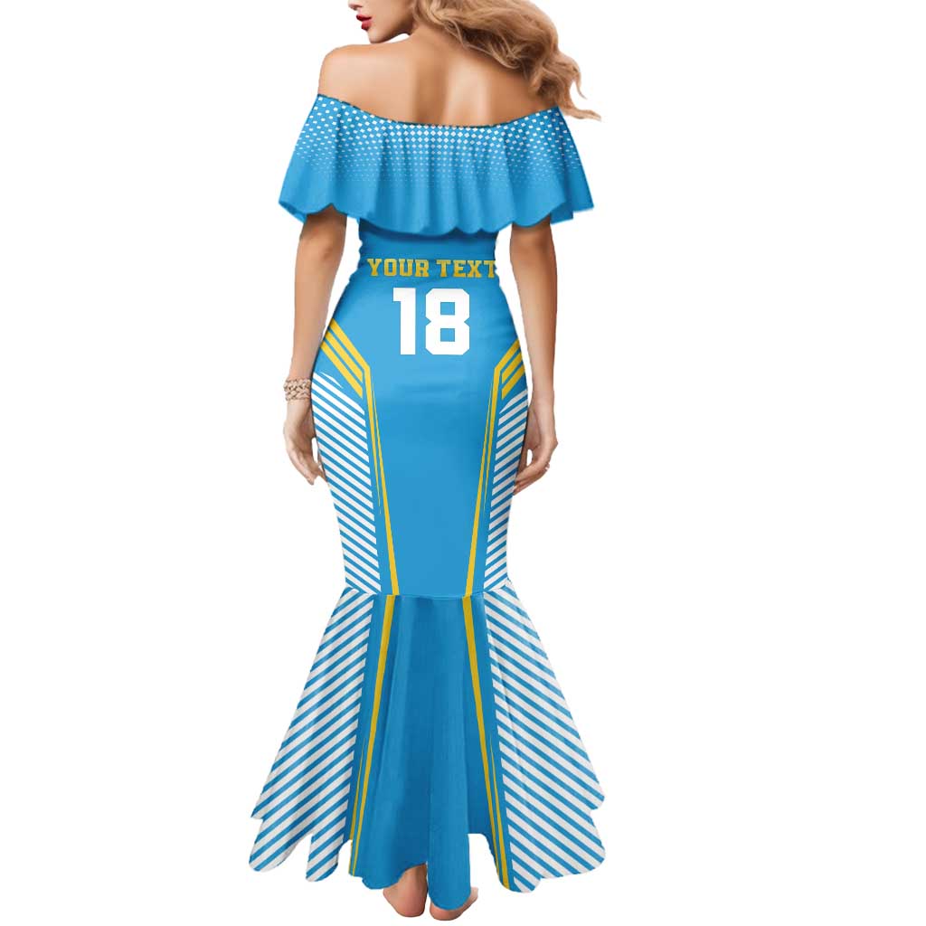 Custom Saint Lucia Kings Cricket Mermaid Dress Beinspired Go Champion - Wonder Print Shop