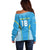 Custom Saint Lucia Kings Cricket Off Shoulder Sweater Beinspired Go Champion - Wonder Print Shop