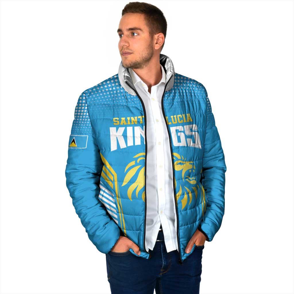 Custom Saint Lucia Kings Cricket Padded Jacket Beinspired Go Champion - Wonder Print Shop