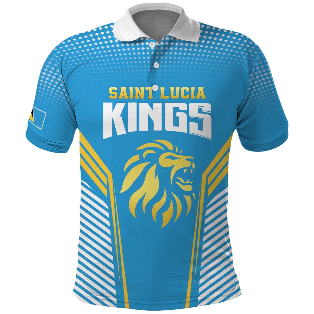 Custom Saint Lucia Kings Cricket Polo Shirt Beinspired Go Champion - Wonder Print Shop