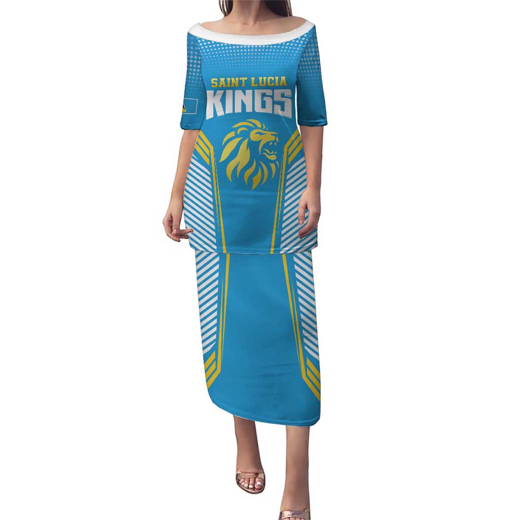 Custom Saint Lucia Kings Cricket Puletasi Beinspired Go Champion - Wonder Print Shop