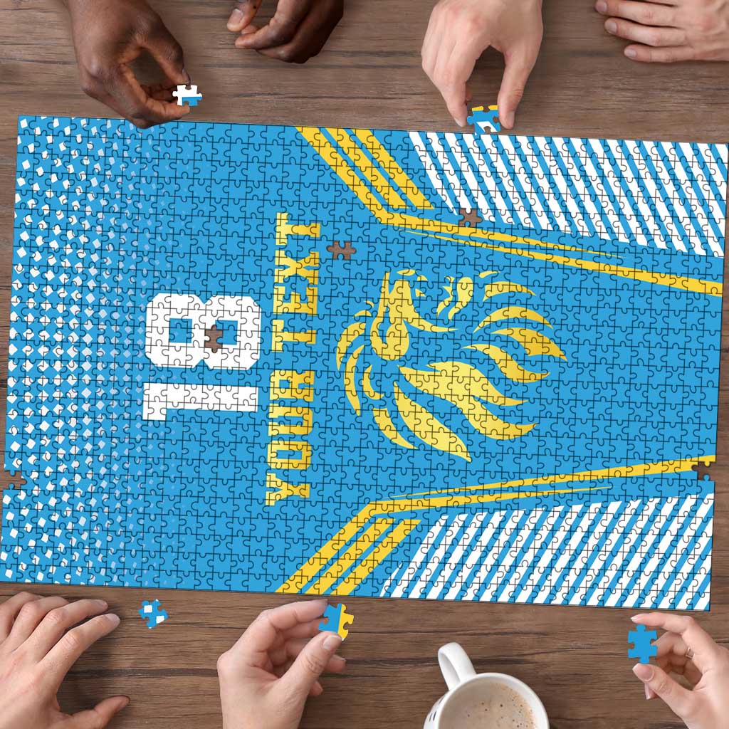 Custom Saint Lucia Kings Cricket Puzzle Beinspired Go Champion - Wonder Print Shop