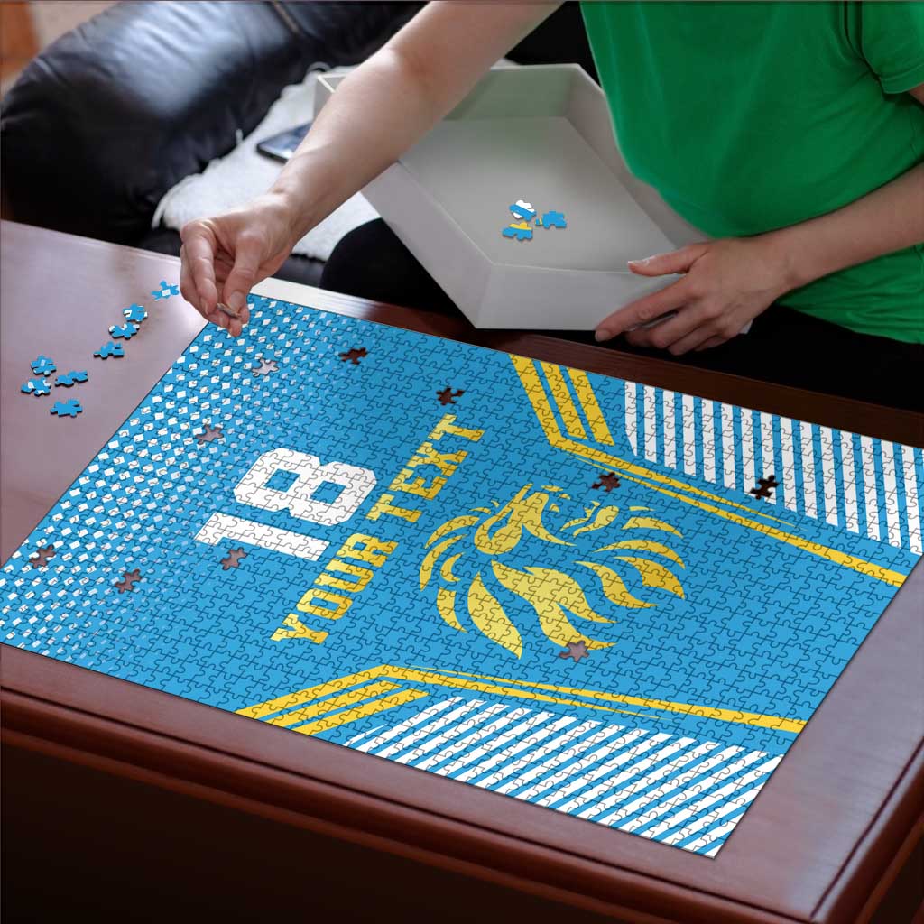 Custom Saint Lucia Kings Cricket Puzzle Beinspired Go Champion - Wonder Print Shop