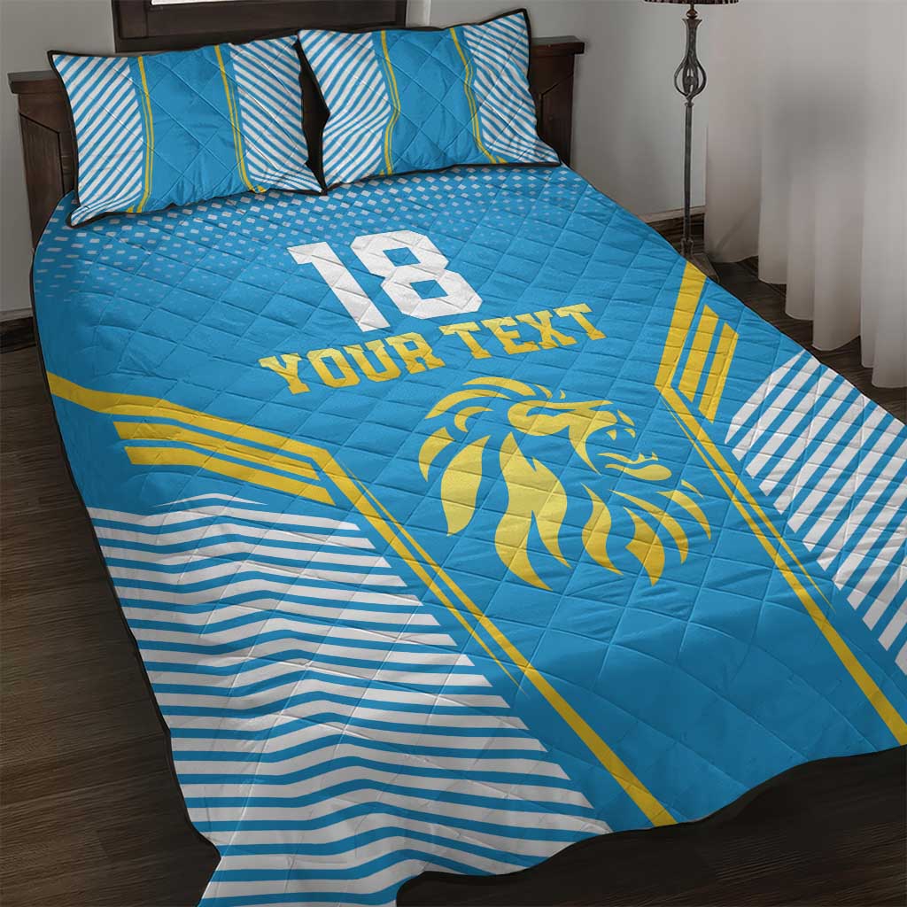 Custom Saint Lucia Kings Cricket Quilt Bed Set Beinspired Go Champion - Wonder Print Shop