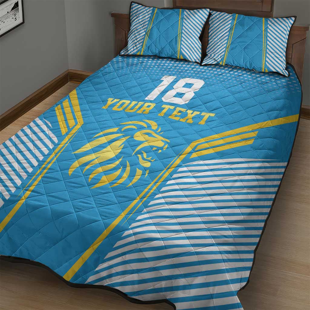 Custom Saint Lucia Kings Cricket Quilt Bed Set Beinspired Go Champion - Wonder Print Shop