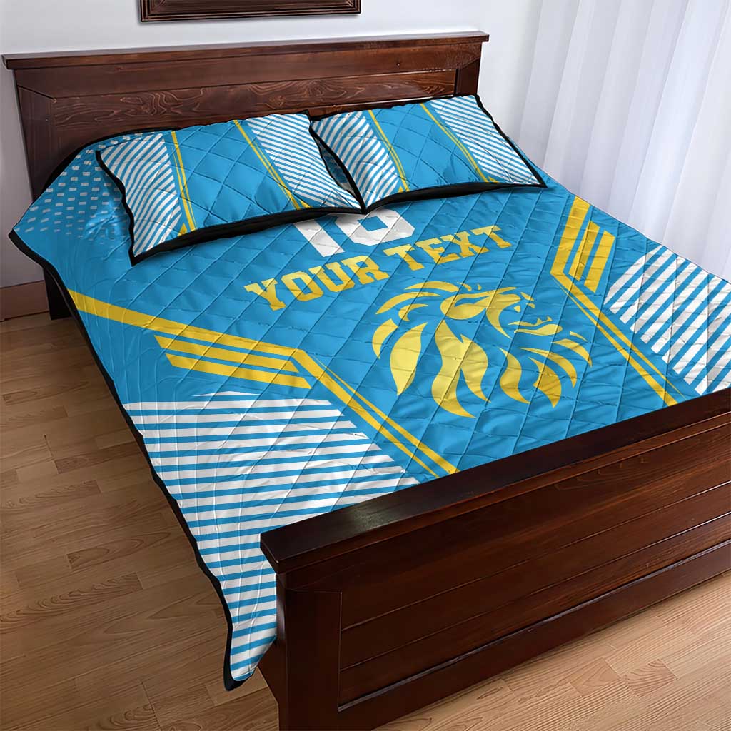 Custom Saint Lucia Kings Cricket Quilt Bed Set Beinspired Go Champion - Wonder Print Shop