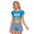 Custom Saint Lucia Kings Cricket Raglan Cropped T Shirt Beinspired Go Champion - Wonder Print Shop